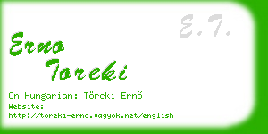 erno toreki business card